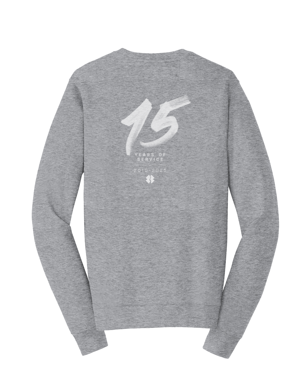 15 Year Anniversary Crewneck Sweatshirt (Grey)