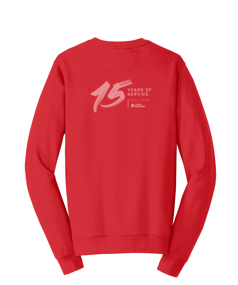 15 Year Anniversary Crewneck Sweatshirt (Red)