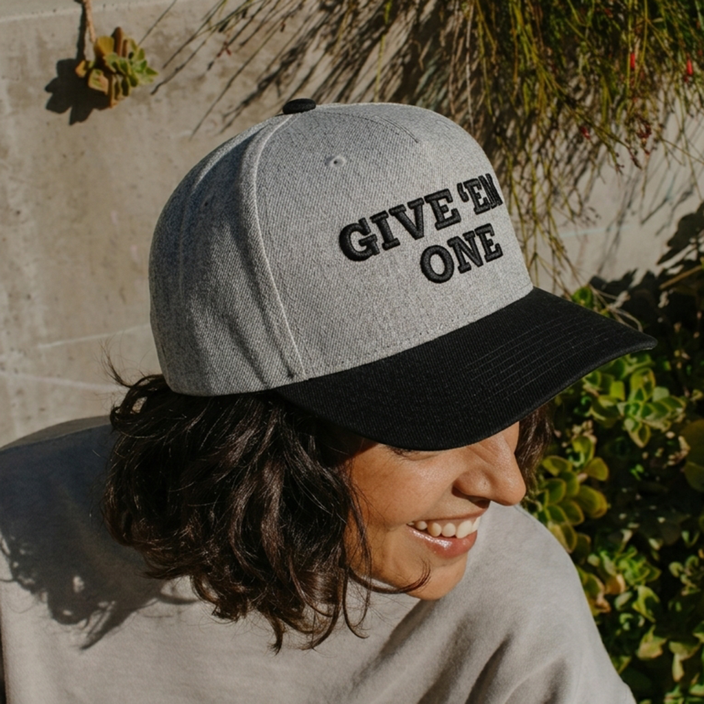 'Give 'Em One' Two-Tone Cap