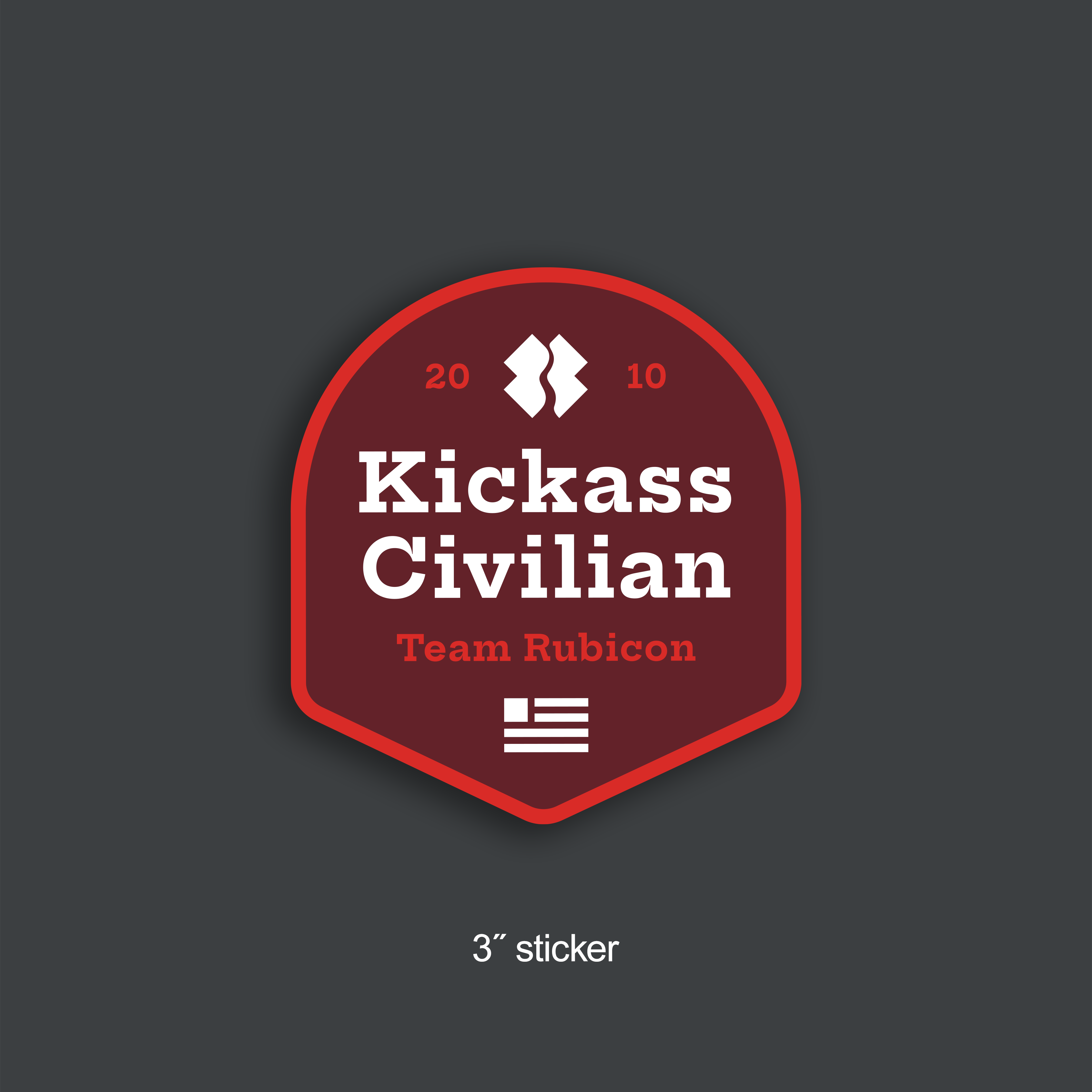 Kickass Civilian Sticker