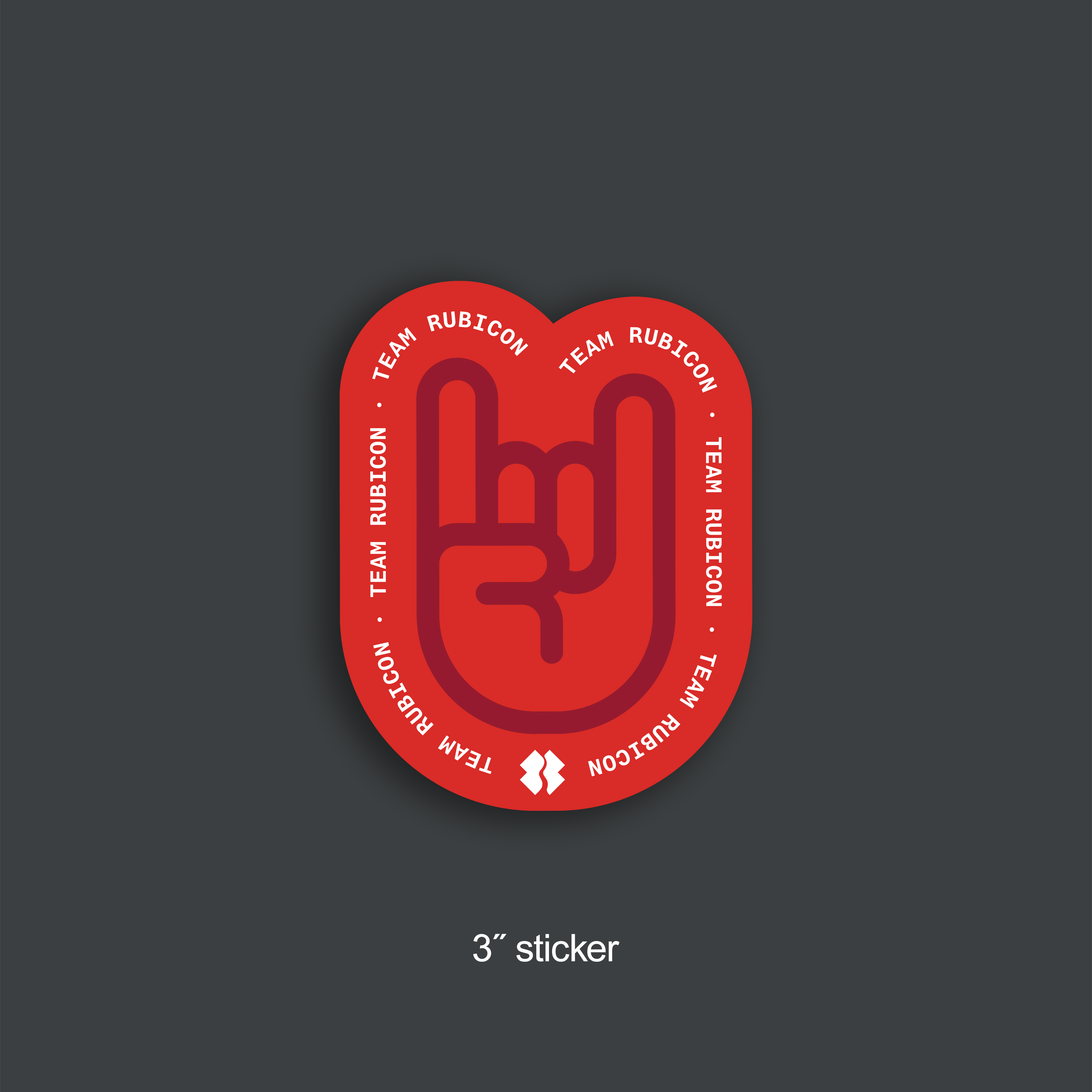Red, Right, Rock On sticker
