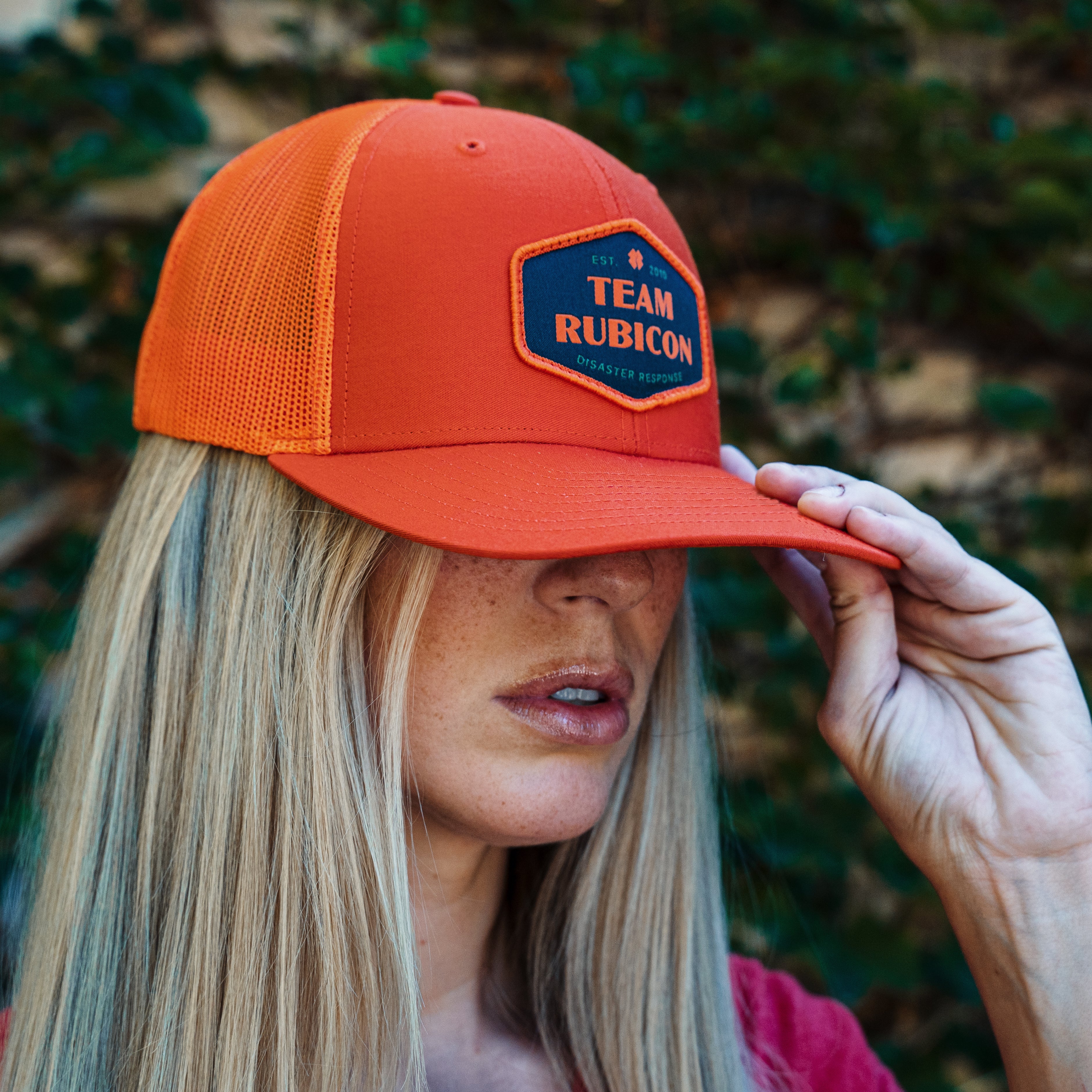 Trucker Hat with Woven Patch